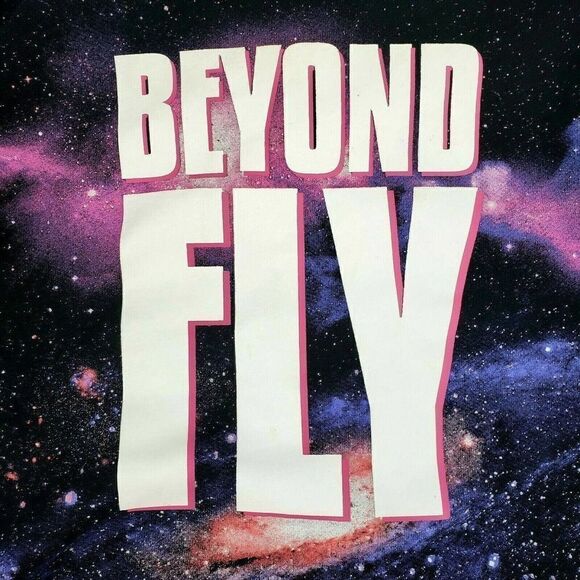 Born Fly Mens Galaxy Sweatshirt Faux Leather Elbow Patches Beyond FLy - Picture 7 of 14